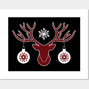 Deer Design-Merry Christmas Design Shirts Posters and Art